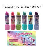 Malibu Glitz Unicorn Fruity Fruit Scent Lip Balm 6 PCS Set - $9.65
