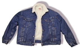Levi’s Vintage Jean Denim Jacket Sherpa Lined Truckers Red Tag XL USA 90... - $248.89