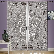 Dove Feathers Vorhang, Boho Fenster Behandlung Set, Tür hängend, drapieren Balko - £22.49 GBP+
