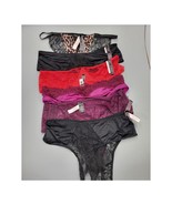 Victoria&#39;s Secret 6 Pairs Cheeky Pantie Silky Lace Size - L  - $123.39 CAD