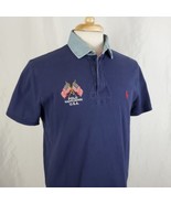 Vintage Polo Ralph Lauren Polo Shirt Men&#39;s Large Custom Slim Fit Cross F... - £38.31 GBP