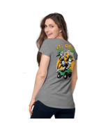 Women’s Round Neck Tee – “In Mud” Back Print Grey Marle - $77.49 CAD