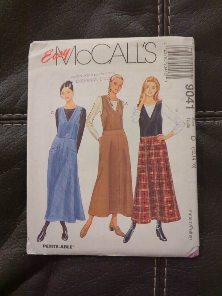 Jumper Dress & Top Sewing Pattern McCall’s 9041 Women's Sizes 12-16 Uncut FF - $10.44