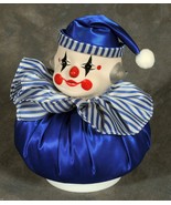Clown Music Box Royal with a Blue Silk Body  and a Ceramic Head - £3.92 GBP
