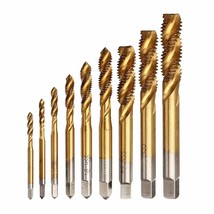 9Pc Titanium Combination Drill Tap Bit Set Drill Tap Bits Screw Tapping ... - $41.92