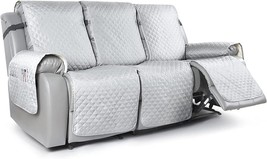 Recliner Sofa Slipcover Couch Covers for 3 Cushion Couch Pet Sofa Cover Grey NEW - £59.33 GBP