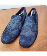 Robert Graham Prince 13D Slip On Blue Floral Patterned Smoking Loafer Sh... - £62.65 GBP