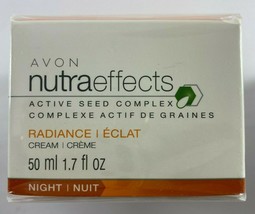 Avon nutraeffects Active Seed Complex Radiance Cream Night 1.7 fl oz SEALED - $19.79