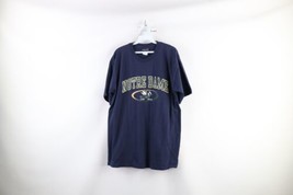 Vtg 90s Mens Large Faded Spell Out Notre Dame University Short Sleeve T-Shirt - $39.55