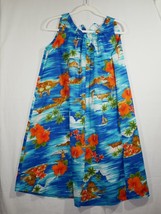 Vintage Hawaii Tent Dress 60s Flower Power XL Sleeveless - £51.95 GBP