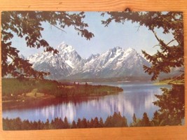 Giant 50s Vintage Petley Studios Grand Tetons National Park Wyoming Unpo... - $18.99