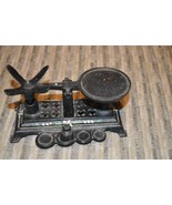 Small cast Iron Toy Weight Scale with 1 weight - $45.00