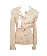2b.Rych Walnut Spring Cotton Linen Military Safari Jacket Size 8 NWT  - £50.88 GBP