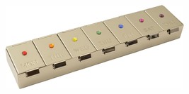 Chrome Plated  Plastic  Pill Box  Days of the Week Rainbow  Swarovski Crystals  - £34.34 GBP