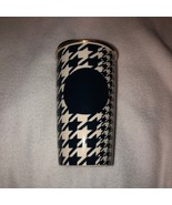 NEW Starbucks 2015 Navy Blue Dot Herringbone Pattern Tumbler Never Used - $14.84