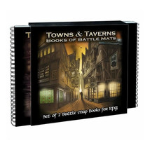 Books of Battle Mats Towns &amp; Taverns Roleplaying Game - £99.21 GBP