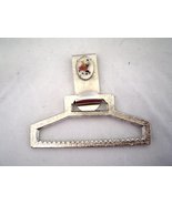 Vintage Square Dancing Metal Towel Holder Belt Clip Cabochon  - £10.15 GBP