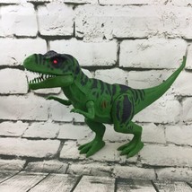 10” Tyrannosaurus Rex Action Figure Red Light-Up Eyes Roaring Sounds Jurassic - £11.90 GBP