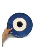 Handmade Ceramic Blue Evil Eye Decorative Plate For Display Artisan Pott... - £74.51 GBP