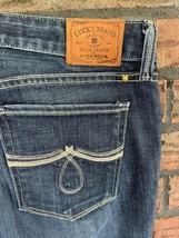 Lucky Brand Jeans 8/29 Lola Skinny Blue Stretch Denim Pants Straight Leg Jegging - £9.87 GBP