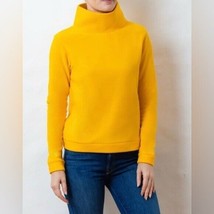 Dudley Stephens Park Slope Vello Fleece Turtleneck in Marigold Size Medium - $42.07
