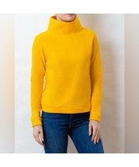 Dudley Stephens Park Slope Vello Fleece Turtleneck in Marigold Size Medium - $57.53 CAD