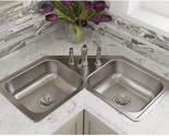 Elkay Dayton DE217324 Double Bowl Stainless Steel Corner Sink - $247.49
