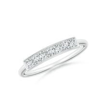 ANGARA Natural Diamond Bar Ring with Milgrain in Silver (2mm) - $447.24+