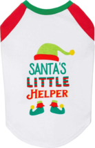 NEW Santa&#39;s Little Helper Christmas Elf Holiday Pet Dog Tee sz M t-shirt 14 in. - £7.95 GBP
