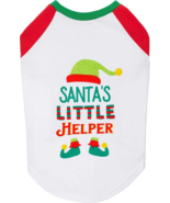 NEW Santa&#39;s Little Helper Christmas Elf Holiday Pet Dog Tee sz M t-shirt... - £7.82 GBP