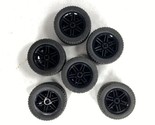 Lot of 6 Lego Black Tires 43.2 X 22 ZR Black Rims - $14.99