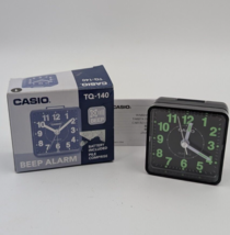 Casio Quartz Clock Mini  Retro Table TQ140-1DF Travel Alarm NEW IN BOX - £17.54 GBP