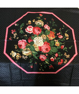 black  floral pattern remnant fabric lot cranston print quilting sewing ... - $19.75