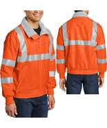 Enhanced Visibility Wind &amp; Water Resistant Safety Jacket with Reflective... - £46.07 GBP+