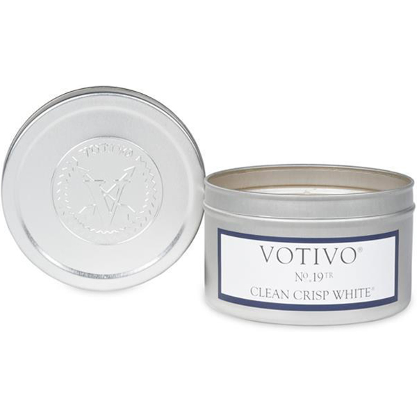 Votivo Aromatic Travel Tin Candle Clean Crisp White 4oz - $22.00