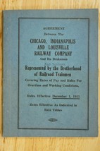 1955 Railroad Pay Rule Book Chicago Indianapolis Louisville Nashville Ra... - £19.78 GBP
