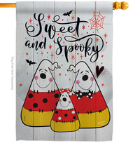 Sweet Candy Corns House Flag Halloween 28 X40 Double-Sided Banner - £29.55 GBP
