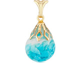 Carla &quot;floating turquoise&quot; Women&#39;s Necklace 14kt Yellow Gold 287812 - £143.52 GBP