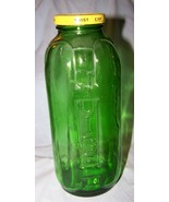 Vintage Green Glass Refrigerator Juice/Water Bottle w/Lid- 9 1/4 inches ... - $279.47 MXN