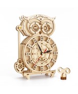 3D Wooden Puzzle Pendulum Clock Owl Design DIY Assembly Model Kit Home D... - £26.47 GBP