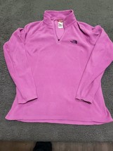 The North Face Sweater Womens Medium 1/4 Zip Fleece Pink - £14.06 GBP