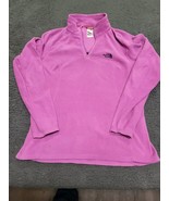 The North Face Sweater Womens Medium 1/4 Zip Fleece Pink - £13.94 GBP