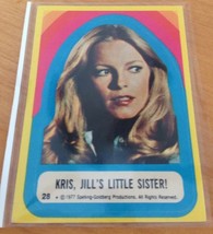 1977 Topps Charlie&#39;s Angels Series 3 Sticker ~ Kris, Jill&#39;s Little Sister! #28 - £0.98 GBP