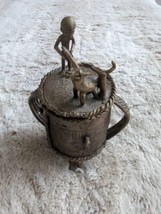 Africa Kudo Koduo Pot w/ Lid Ghana Ashanti Tribe Brass Bronze Urn Antiqu... - $370.49