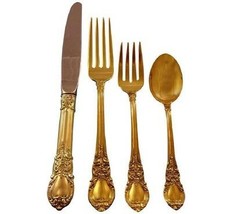 American Victorian Gold by Lunt Sterling Silver Flatware Set 12 Service 48 Pcs - £2,855.81 GBP