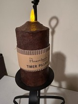 Wrought iron Candle holder with led pillar candle- SALE image 4