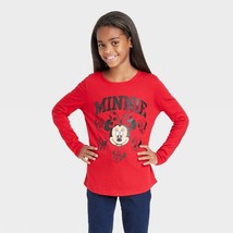 Disney Minnie Mouse Long Sleeve Graphic T-Shirt - Red S - £6.20 GBP