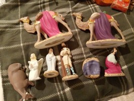 HOLLAND MOLD Vintage 1970&#39;s Ceramic Nativity Set Christmas Hand Painted Incomple - £65.04 GBP