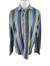 Robert Graham Mens XL Size Button Up Shirt Striped Cotton Long Sleeve - $24.95