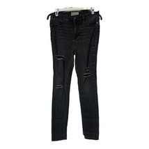 Free People Women&#39;s Black Distressed Skinny Denim Jeans Size 29 - $31.79